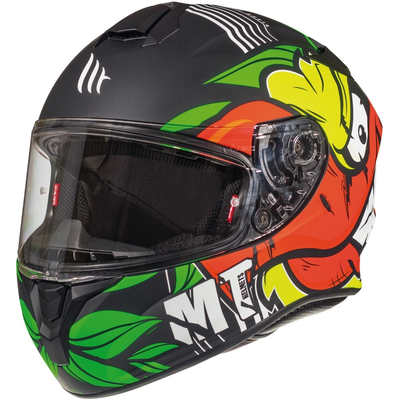 MT Targo Truck A2 casco integral de moto amarillo fluo mate