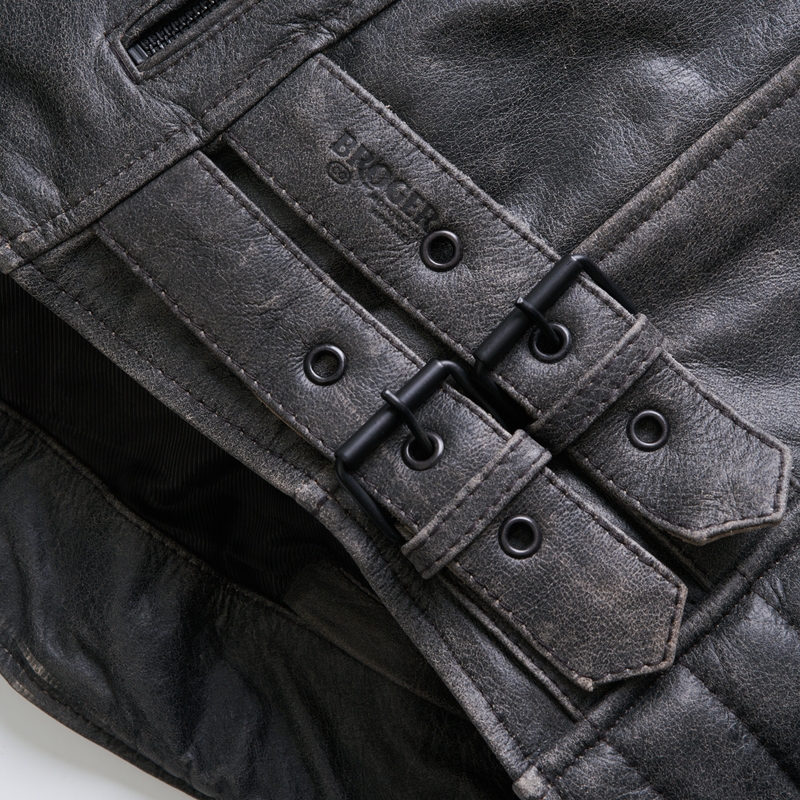 Chaqueta moto BROGER Ohio Vintage gris liquidación