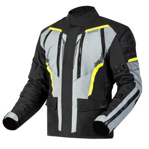 Chaqueta de moto Ozone Tour III negro-gris-amarillo fluo