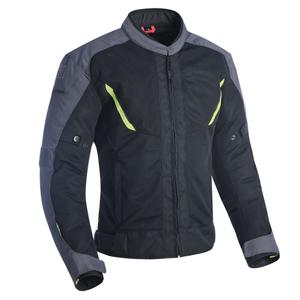 Chaqueta de moto Oxford Delta 1.0 Air negro-gris-amarillo fluo