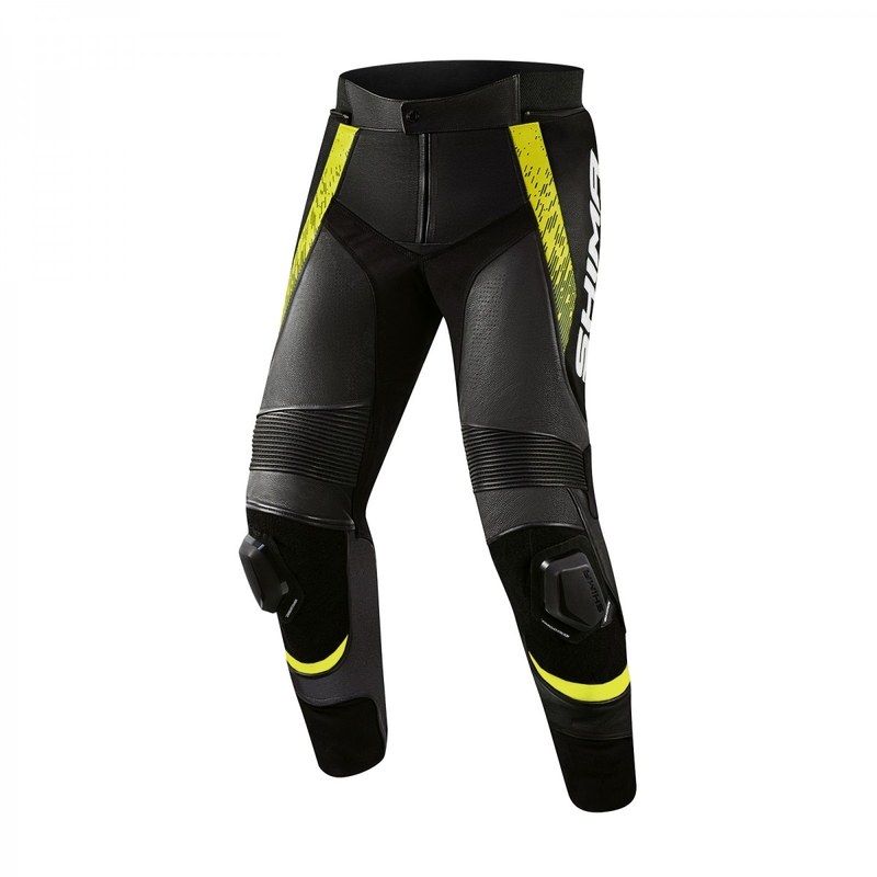 Pantalón de moto Shima STR 2.0 negro-amarillo fluo