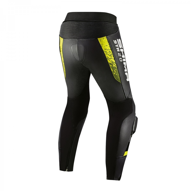 Pantalón de moto Shima STR 2.0 negro-amarillo fluo