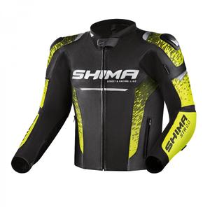 Chaqueta de moto Shima STR 2.0 negro-amarillo fluo