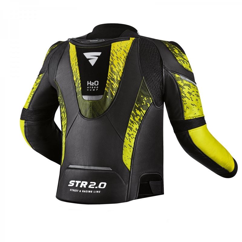 Chaqueta de moto Shima STR 2.0 negro-amarillo fluo