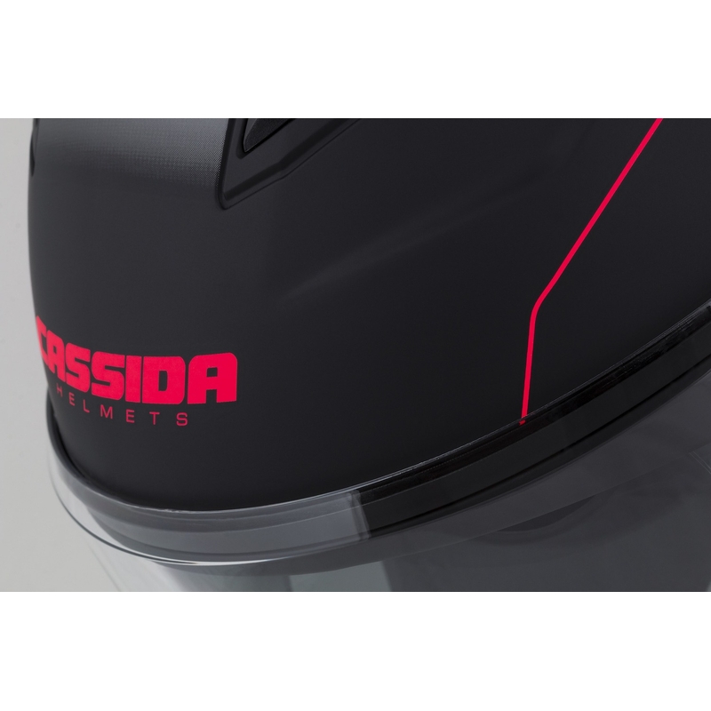 Casco de moto Cassida Jet Tech Roxor abierto negro-gris-rojo fluo mate