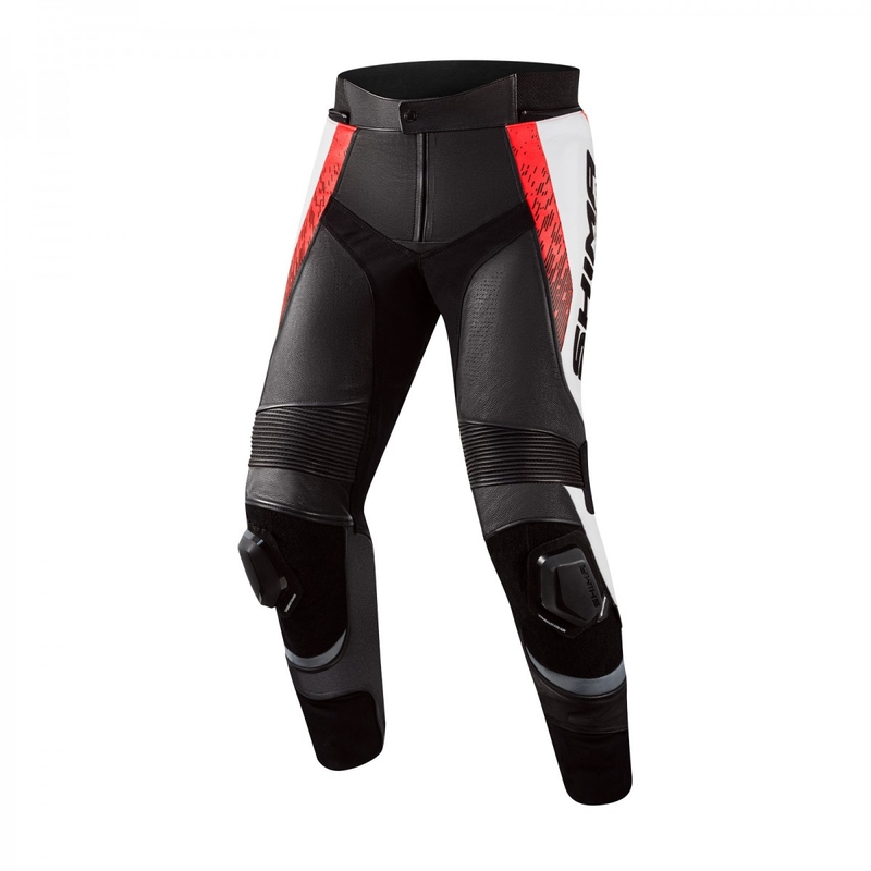 Pantalón de moto Shima STR 2.0 negro-blanco-rojo fluo