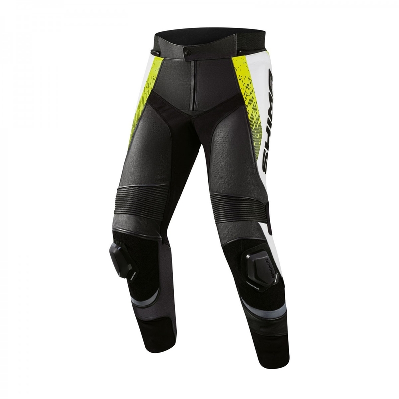 Pantalón de moto Shima STR 2.0 negro-blanco-amarillo fluo