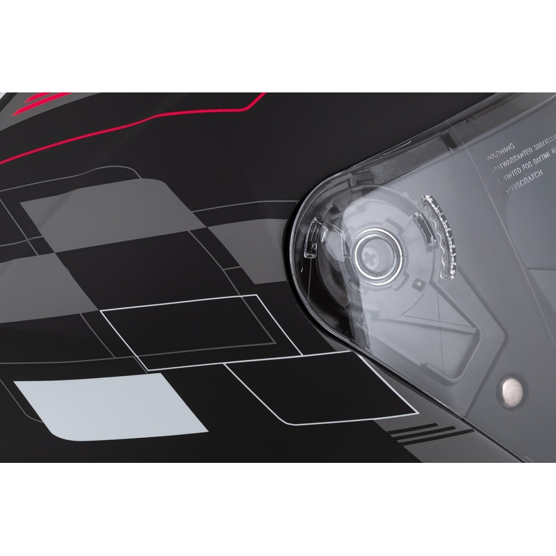 Casco de moto Cassida Jet Tech Roxor Negro-Rojo-Gris Abierto