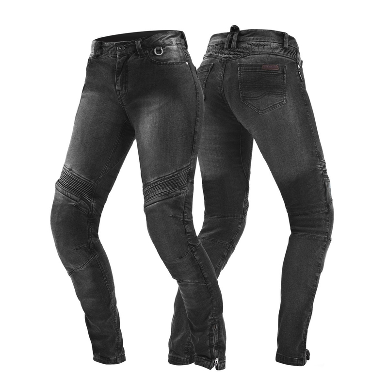 Vaqueros de moto para mujer Shima Jess negro