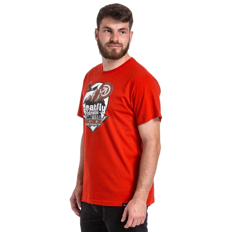 Camiseta Meatfly Mounty roja liquidación