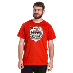 Camiseta Meatfly Mounty roja liquidación