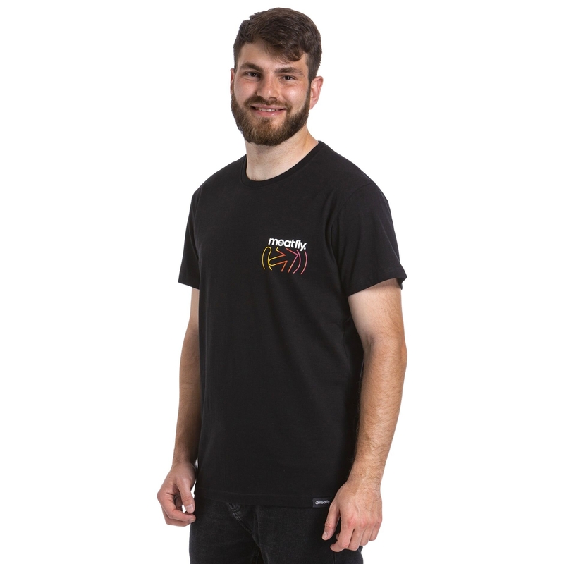 Camiseta Meatfly Marmi negra liquidación