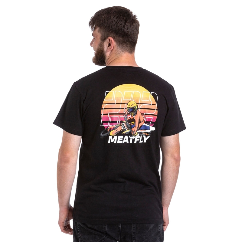Camiseta Meatfly Marmi negra liquidación