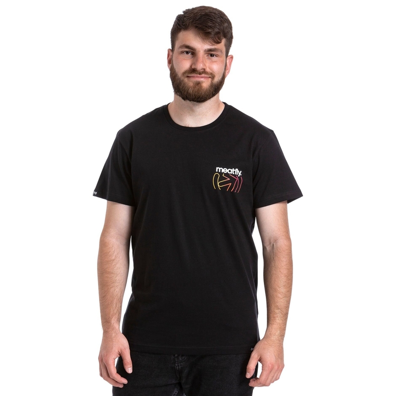 Camiseta Meatfly Marmi negra liquidación