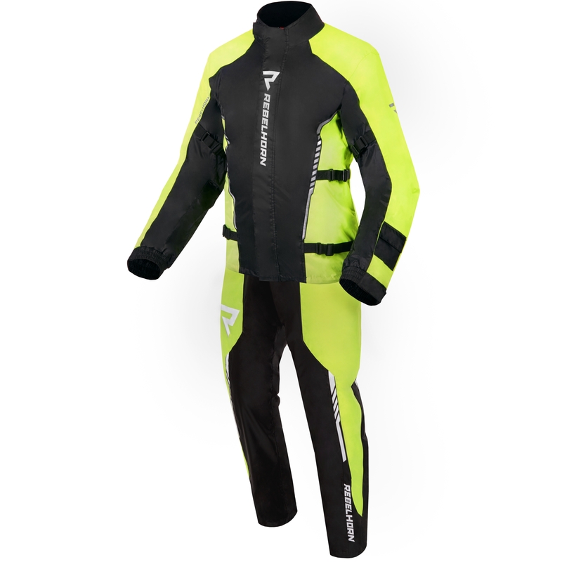 Moto bunda do deště Rebelhorn Patrol fluo žluto-černá