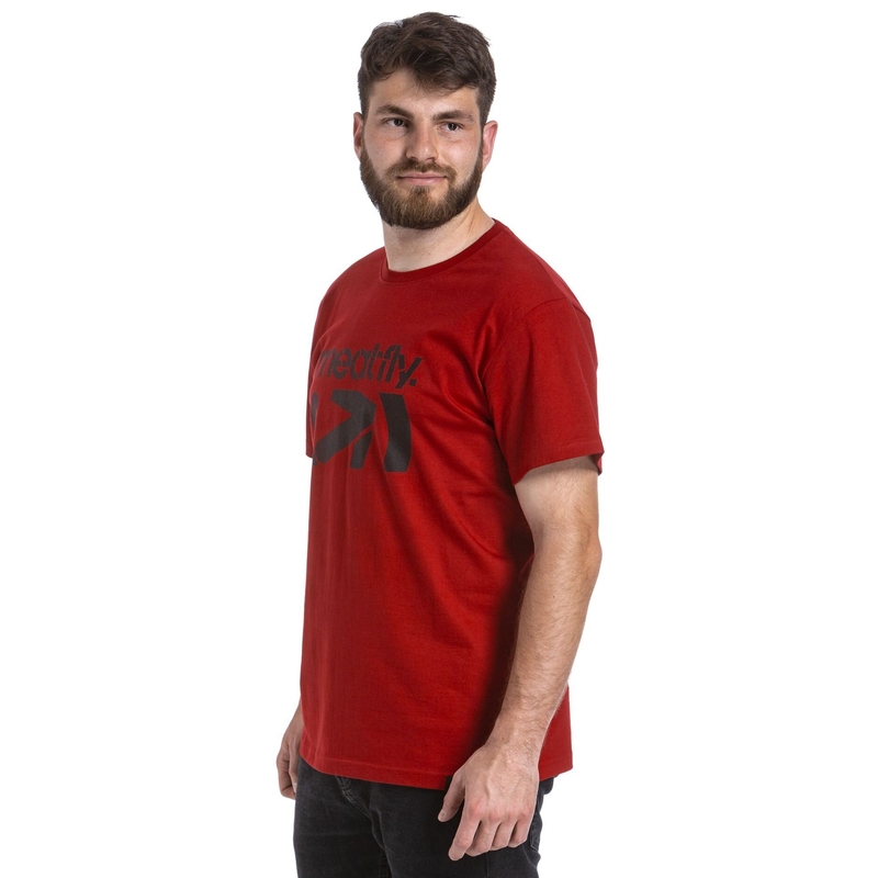 Camiseta Meatfly Podium rojo oscuro liquidación