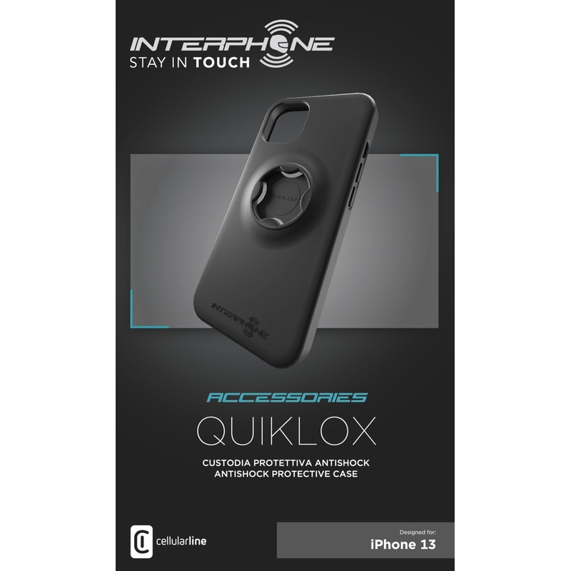 Funda protectora Interphone QUIKLOX para Apple iPhone 13 Pro negro