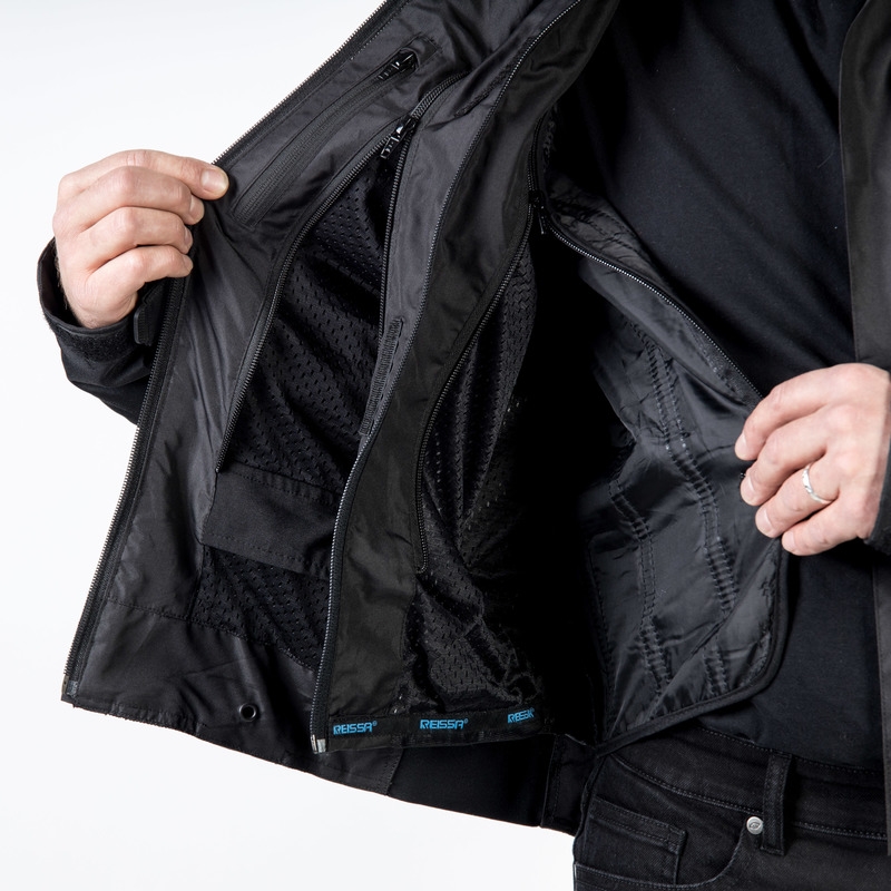 Chaqueta de moto Ozone Flow negro-gris-amarillo fluorescente liquidación