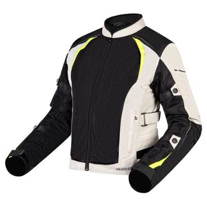 Chaqueta de moto para mujer Ozone Flow Black-Gray-Fluo Yellow liquidación