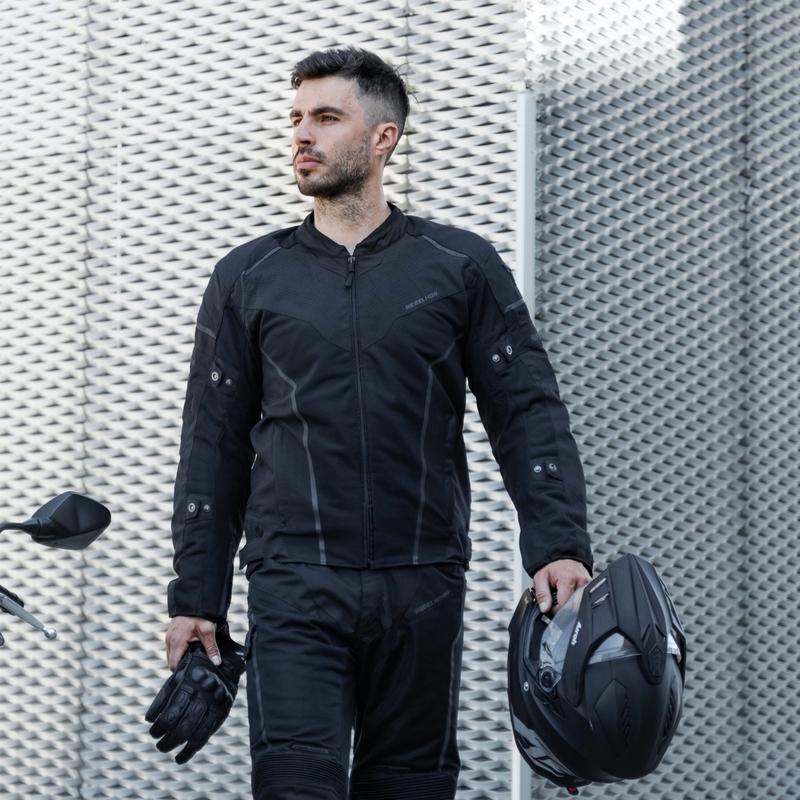 Chaqueta de moto Rebelhorn Hiflow IV negra liquidación