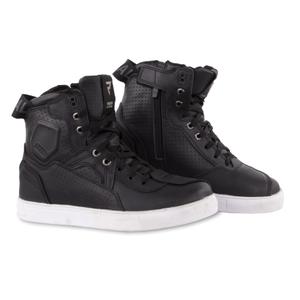 Botas de moto Rebelhorn Vandal en blanco y negro liquidación