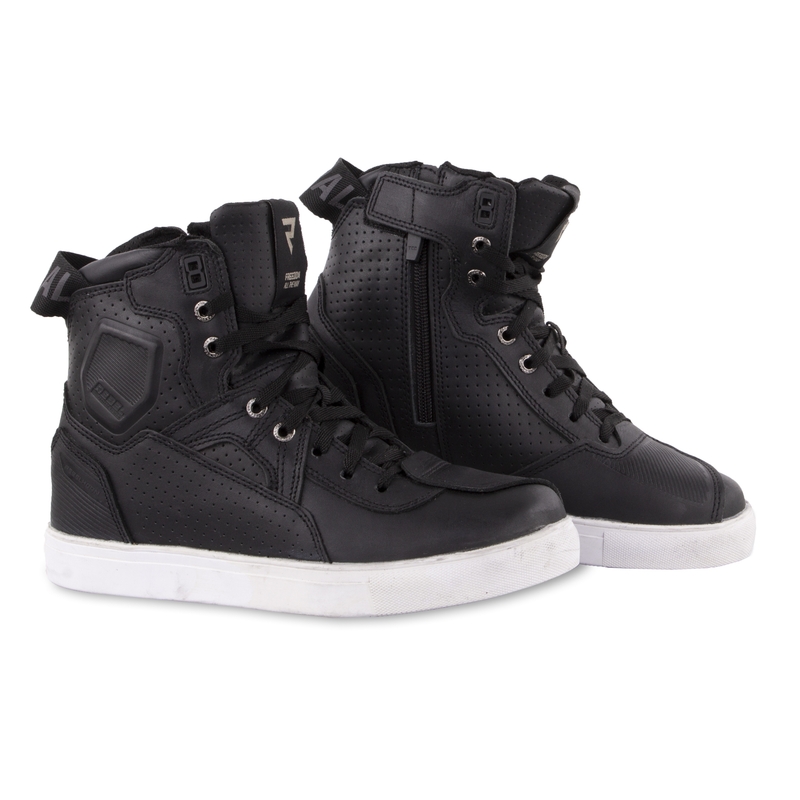 Botas de moto Rebelhorn Vandal en blanco y negro liquidación