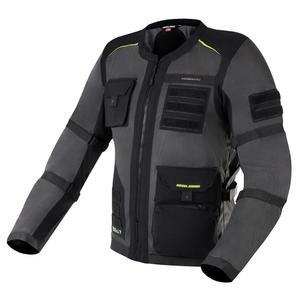 Chaqueta de moto Rebelhorn Brutale negro-amarillo fluo