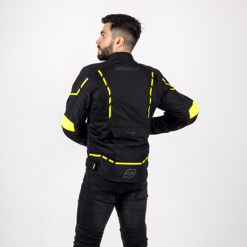 Cazadora Ozone Jet II negro-amarillo fluo liquidación