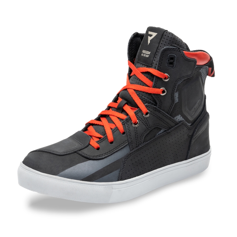 Botas de moto Rebelhorn Vandal Negras y Rojas liquidación