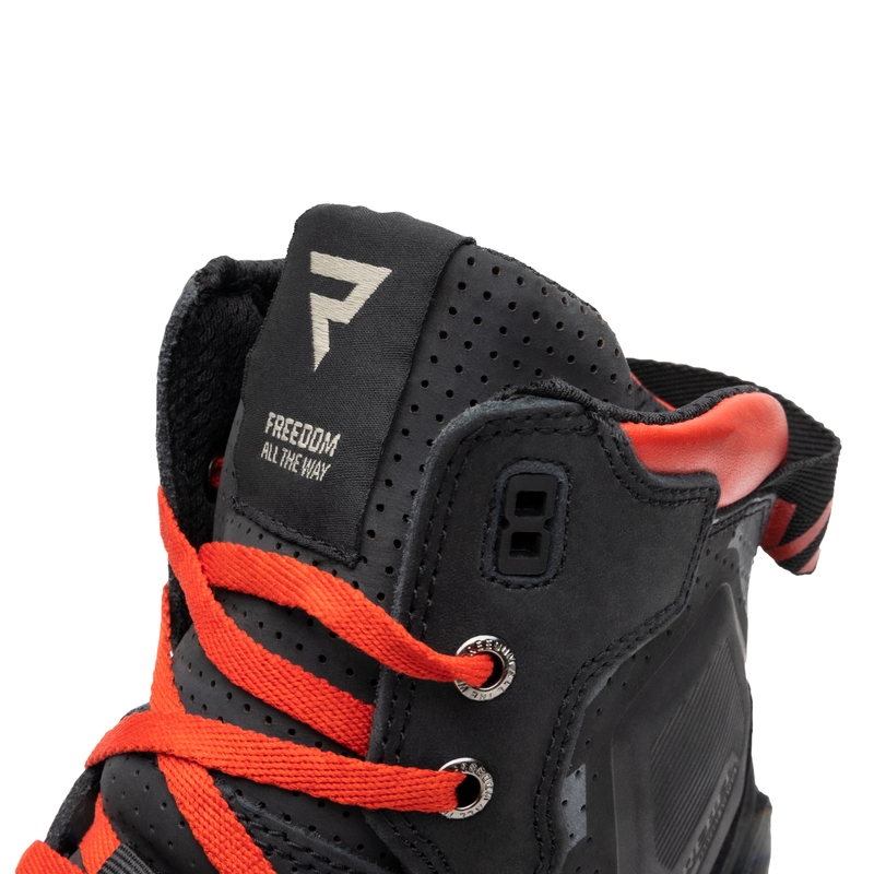 Botas de moto Rebelhorn Vandal Negras y Rojas liquidación