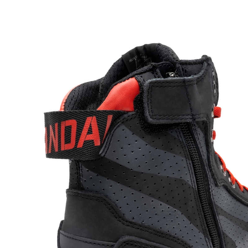 Botas de moto Rebelhorn Vandal Negras y Rojas liquidación