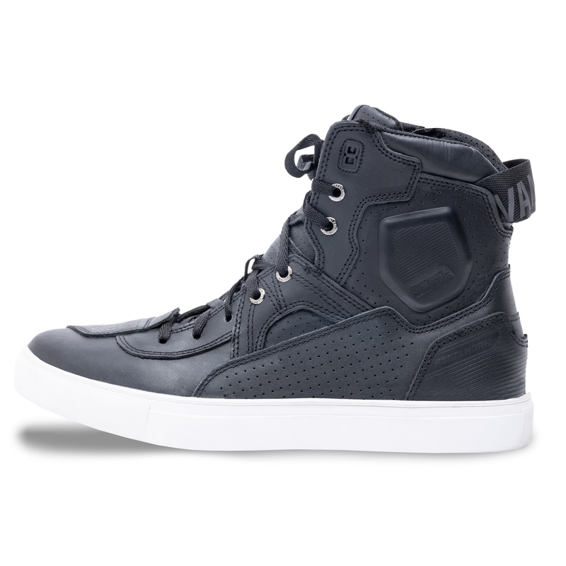 Botas de moto Rebelhorn Vandal en blanco y negro liquidación