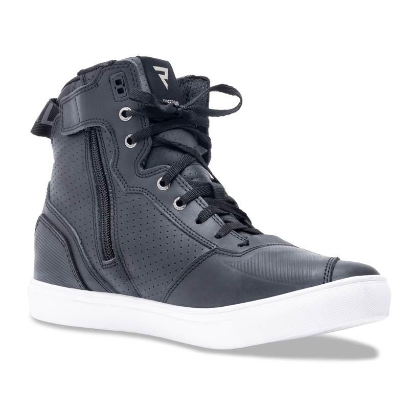 Botas de moto Rebelhorn Vandal en blanco y negro liquidación