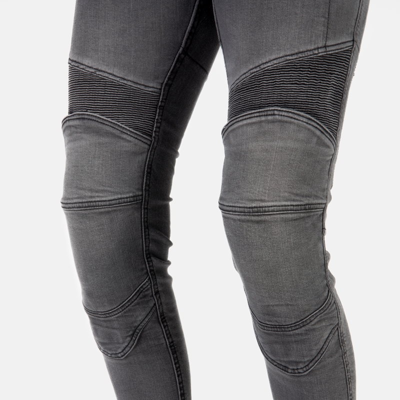 Vaqueros de moto Ozone Roxy Washed Black para mujer liquidación