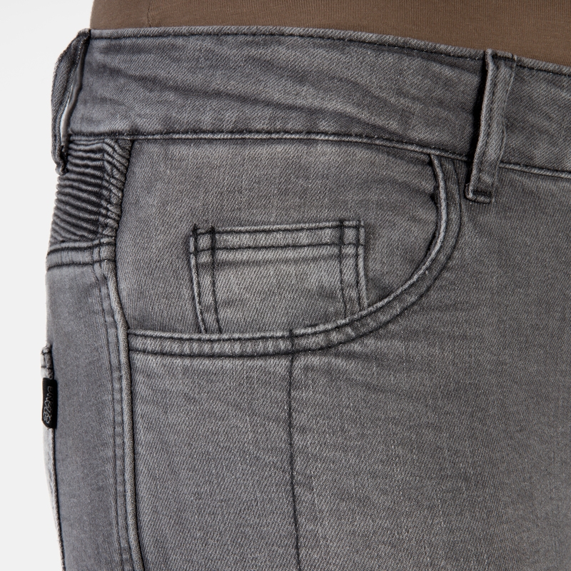 Vaqueros de moto Ozone Roxy Washed Black para mujer liquidación