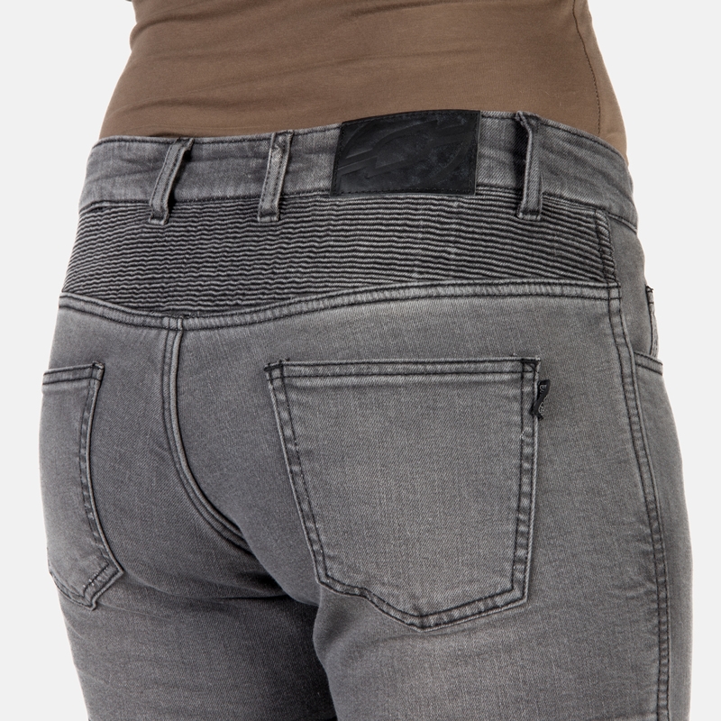 Vaqueros de moto Ozone Roxy Washed Black para mujer liquidación