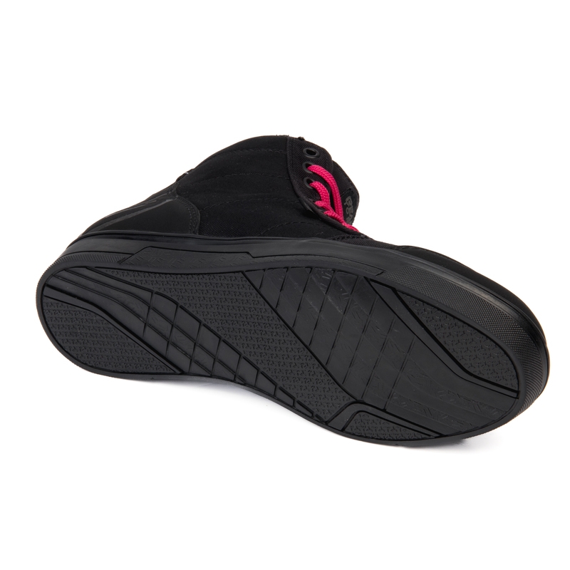 Botas de moto Ozone Town negras y rosas liquidación