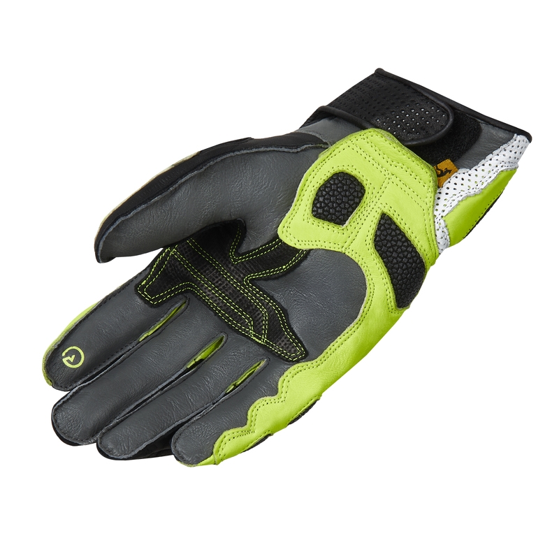 Guantes de moto Rebelhorn ST Short negro-gris-amarillo fluo liquidación