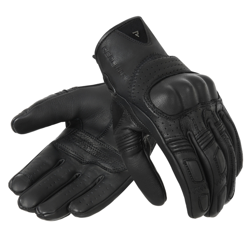 Guantes de moto Rebelhorn Thug II negros perforados
