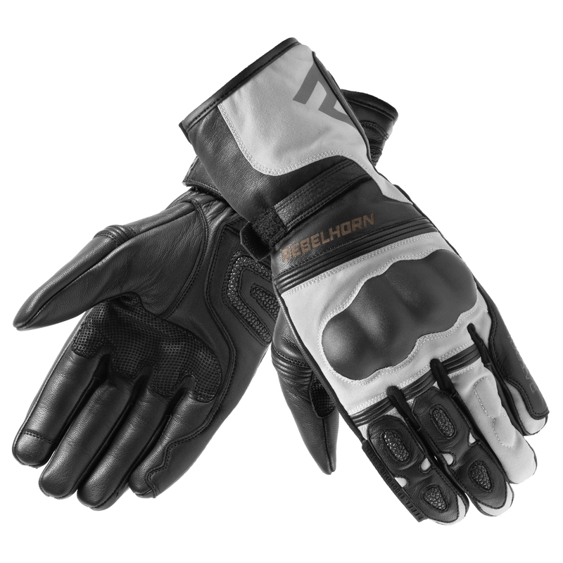 Guantes de moto Rebelhorn Patrol Largo negro-gris liquidación