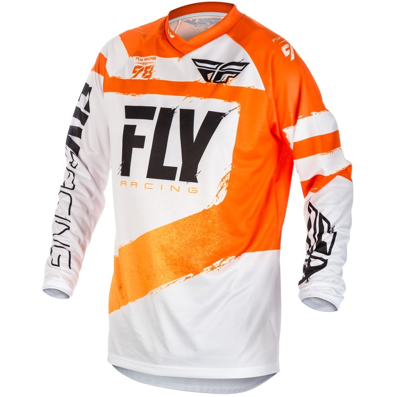 Motokrosový dres FLY Racing F-16 2018 - USA oranžovo-bílý