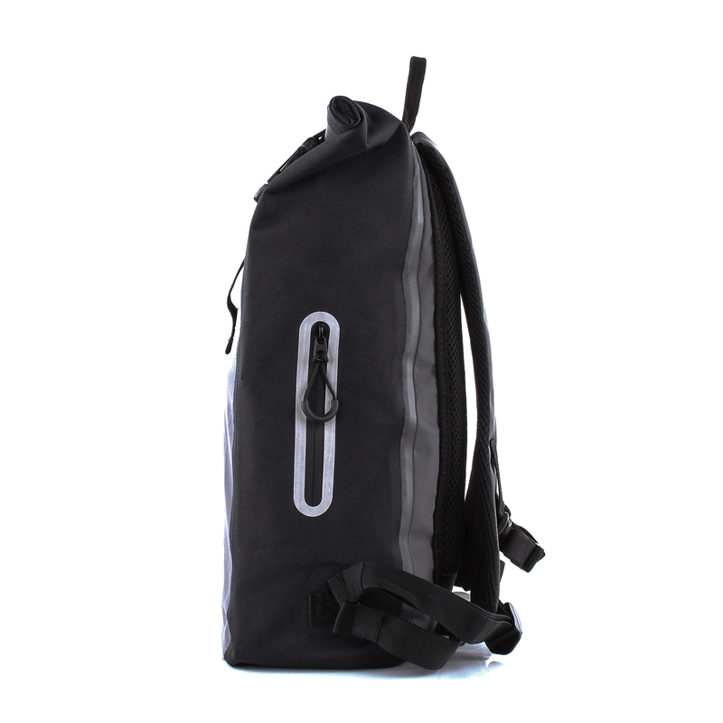 Mochila impermeable MotoZem negro-gris