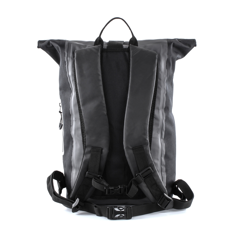 Mochila impermeable MotoZem negro-gris