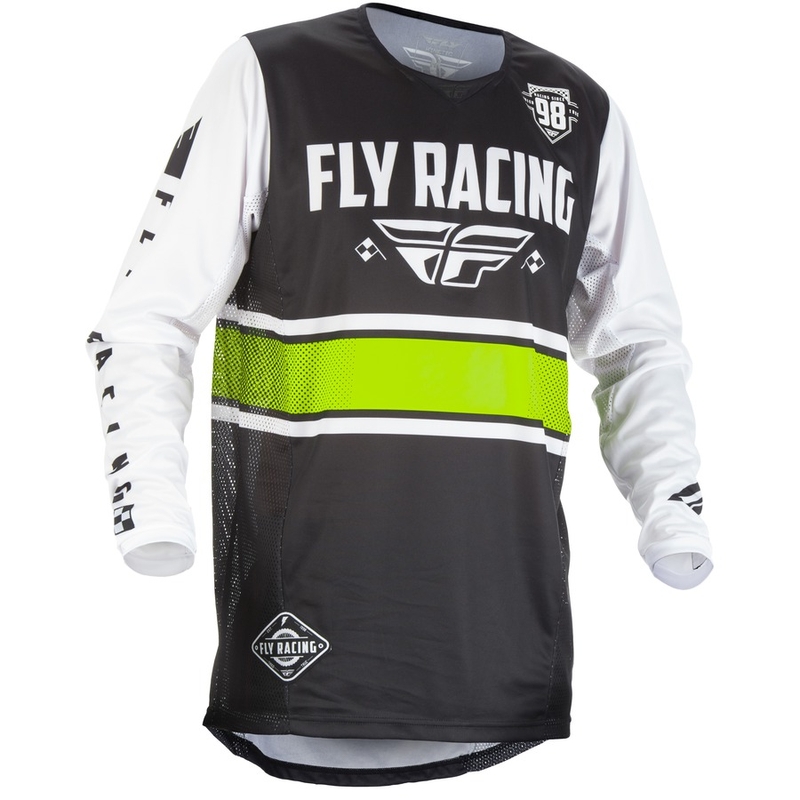 Dětský motokrosový dres FLY Racing Kinetic ERA 2018 - USA bílo-černý