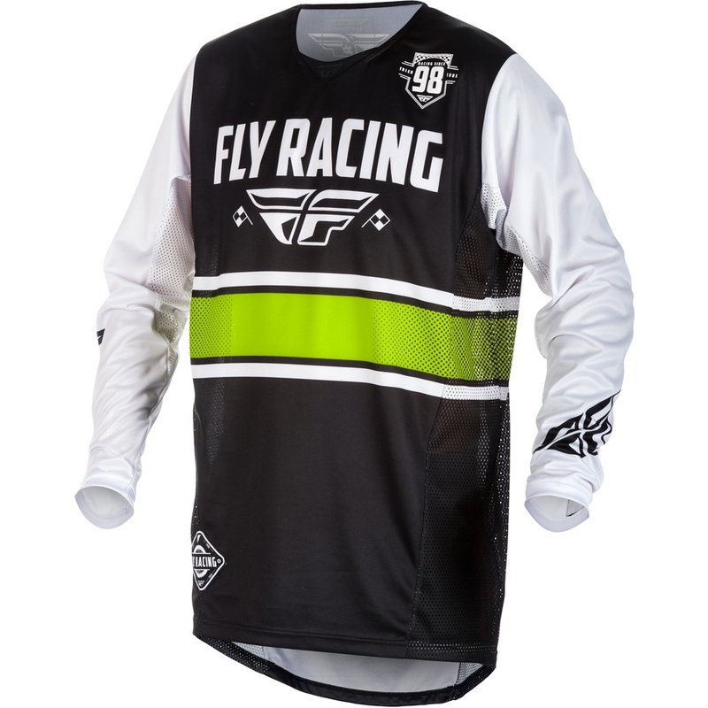 Dětský motokrosový dres FLY Racing Kinetic ERA 2018 - USA bílo-černý