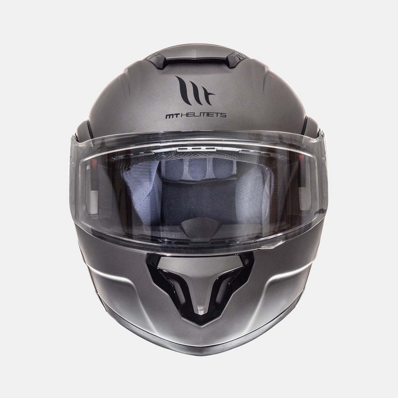 Casco de moto MT Atom titanio liquidación