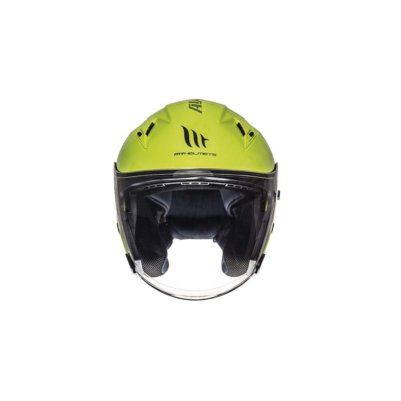 Casco moto abierto MT Avenue SV amarillo fluo liquidación