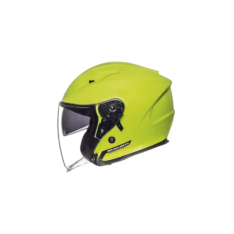 Casco moto abierto MT Avenue SV amarillo fluo liquidación