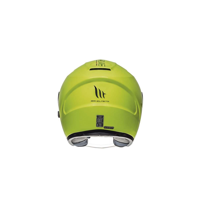 Casco moto abierto MT Avenue SV amarillo fluo liquidación