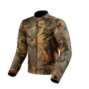 Chaqueta de moto Revit Shade H2O verde camuflaje
